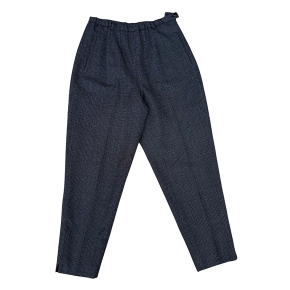 Vintage Black & White Wool Trousers Pendleton Size 14 Petite - Picture 1 of 6